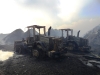 Heavy equipment fire